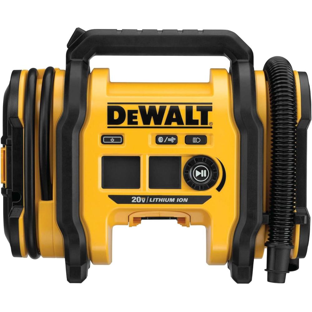 imageDEWALT Tire Inflator Portable Air Compressor 20V MAX Car Air Pump with Automatic Shut Off LED Light Tool Only DCC020IBInflator Tool Only