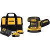 imageDEWALT 20V MAX Battery Starter Kit with 2 Batteries 50Ah DCB2052CK 20V MAX Orbital Sander Tool Only DCW210B