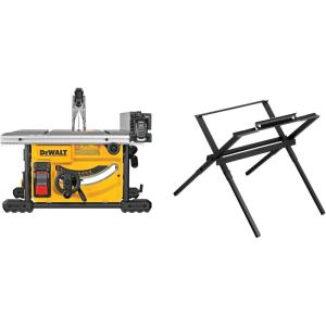 DEWALT 15 Amp 8-1/4 in. Compact Portable Jobsite Table Saw (DWE7485)(8-1/4-Inch Saw w/ Stand)