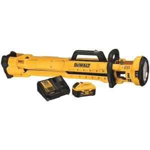 DEWALT 20V MAX Cordless LED Work Light and Tripod Base Kit with Battery and Charger Included (DCL079R1)