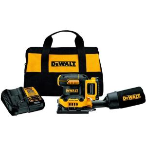 DEWALT DCW200D1 20V MAX XR Cordless 1/4 Sheet Variable Speed Sander Kit (2.0 Ah Battery)