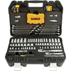 DEWALT Mechanics Tools Kit and Socket Set, 142-Piece, 1/4 & 3/8″ Drive, MM/SAE (DWMT73802)(OG 142 Piece Set)