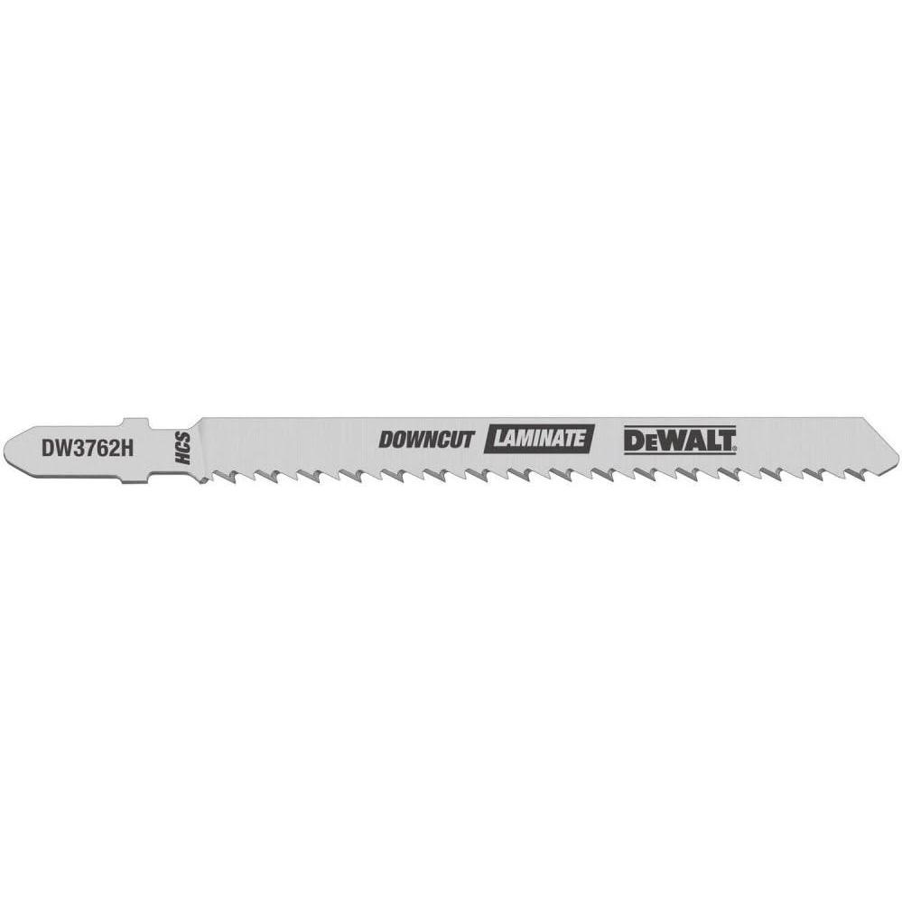 imageDEWALT DW3762H 4 10TPI Laminate Down Cutting HSC TShank Jig Saw Blade Pack of 5Steel