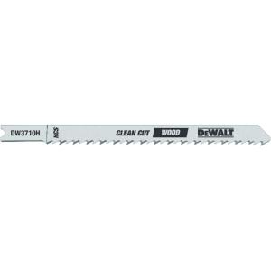 DEWALT DW3710H 4-Inch 10 TPI Fine Smooth HCS U-Shank Woodcutting Jig Saw Blade (5-Pack)(5-Pack)