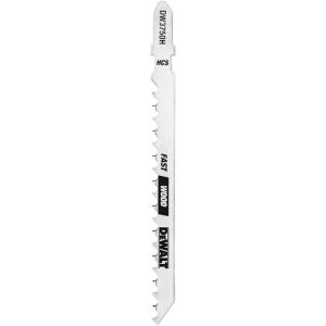 DEWALT DW3750H 4-Inch 6 TPI Fast Wood Cut HCS T-Shank Jig Saw Blade (5-Pack),Silver