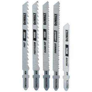 DEWALT Jigsaw Blades Set, T-Shank, 5-Piece (DW3795H)(One Size)
