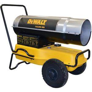 DeWalt DXH135KT 135,000 BTU Forced Air Kerosene Heater, Yellow