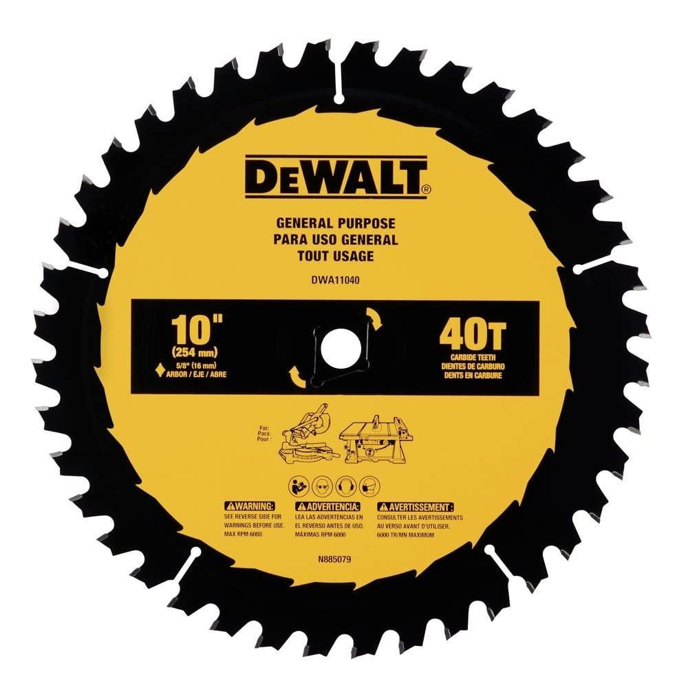 imageDEWALT 10 in 40T  60T General Purpose Combo Pack DWA110CMB10  40 Teeth