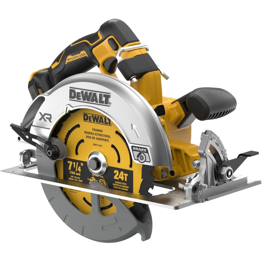 imageDEWALT 20V MAX XR Brushless Cordless 714 in Circular Saw Tool Only DCS590B