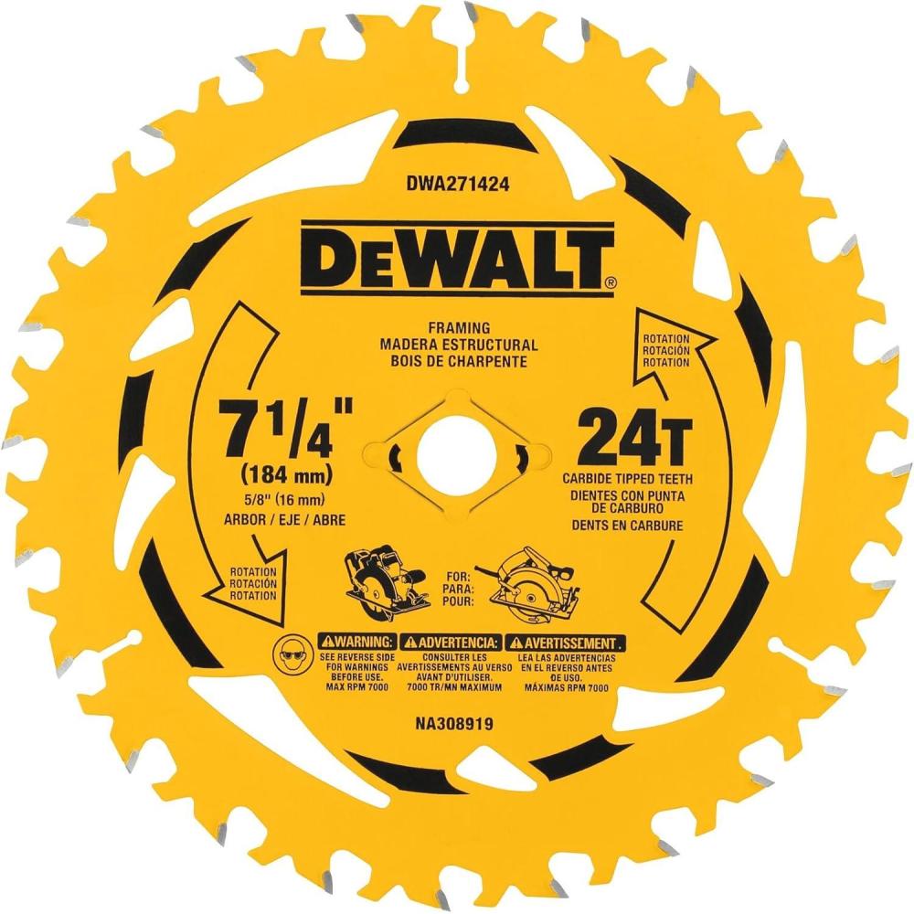 imageDEWALT 714 in 24T Circular Saw Blade 2Pack DWA271424PK2