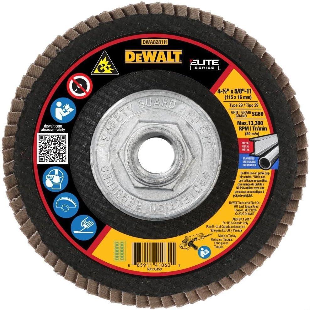 imageDEWALT DWA8280H 40G T29 XP Ceramic Flap Disc 412 x 5860G 58Inch Hub