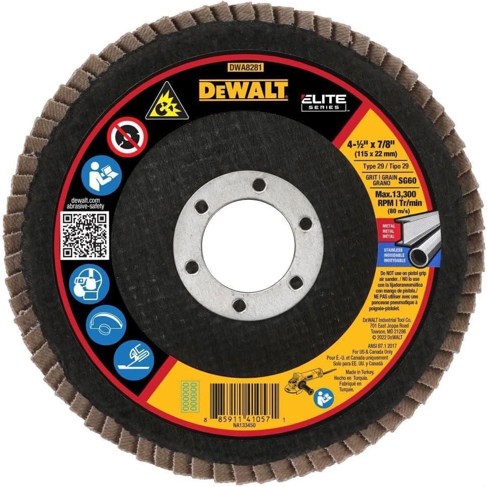 imageDEWALT DWA8280H 40G T29 XP Ceramic Flap Disc 412 x 5860G 78Inch Hub
