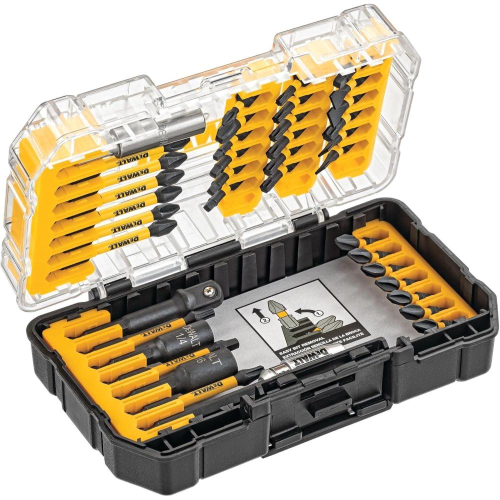 imageDEWALT Screwdriver Bit Set 40 Pcs Impact Ready FlexTorq Impact Driver Bit Set with Storage Case DWA2T40IROne Size