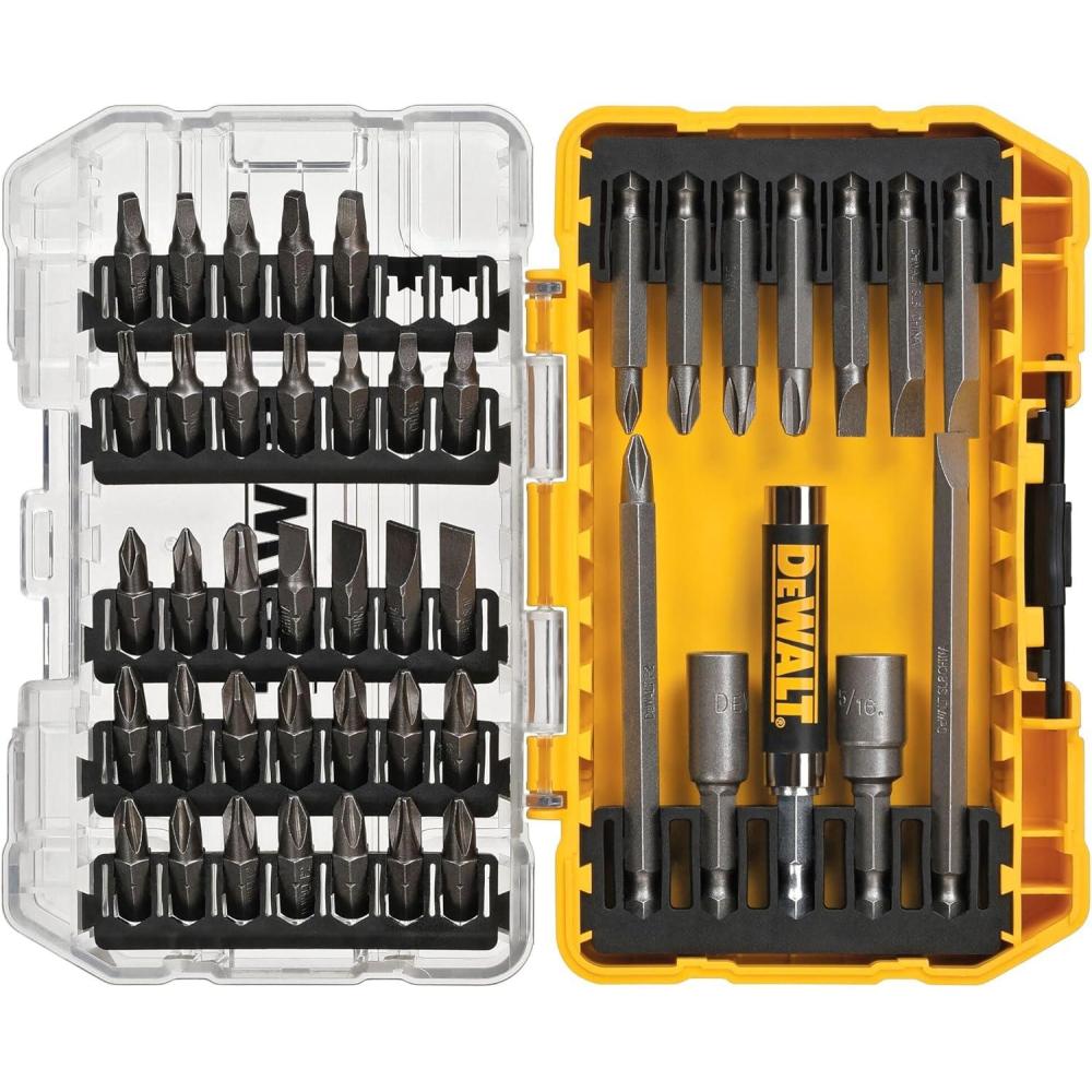 imageDEWALT Screwdriver Bit Set with Tough Case 45Piece DW2166 GreySilver Screwdriving Set with Tough CaseOne Size