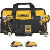 imageDEWALT 20V MAX XR Impact Driver and Hammer Drill Cordless Power Tool Combo Kit Includes 2x 4ah POWERPACK Batteries and a Charger DCK250QQ2
