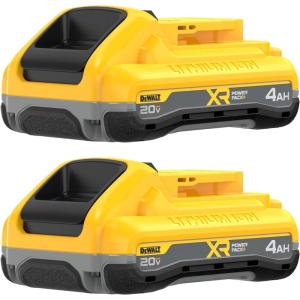 DEWALT 20V MAX* XR Battery, 4.0-Ah, 2-Pack (DCB204-2), Black(20V MAX XR POWERPACK)