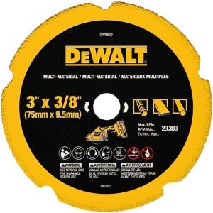 DEWALT Cut Off Wheel, 3″, with Fine Finish, Ultra Sharp Carbide (DW8530)