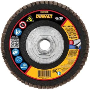 DEWALT DWA8280H 40G T29 XP Ceramic Flap Disc, 4-1/2″ x 5/8″(40G 5/8-Inch Hub)