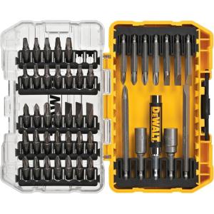 DEWALT Screwdriver Bit Set with Tough Case, 45-Piece (DW2166), Grey/Silver Screwdriving Set with Tough Case(One Size)