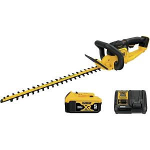 DEWALT 20V MAX* Cordless Hedge Trimmer, 5.0 Ah, 22-Inch (DCHT820P1)