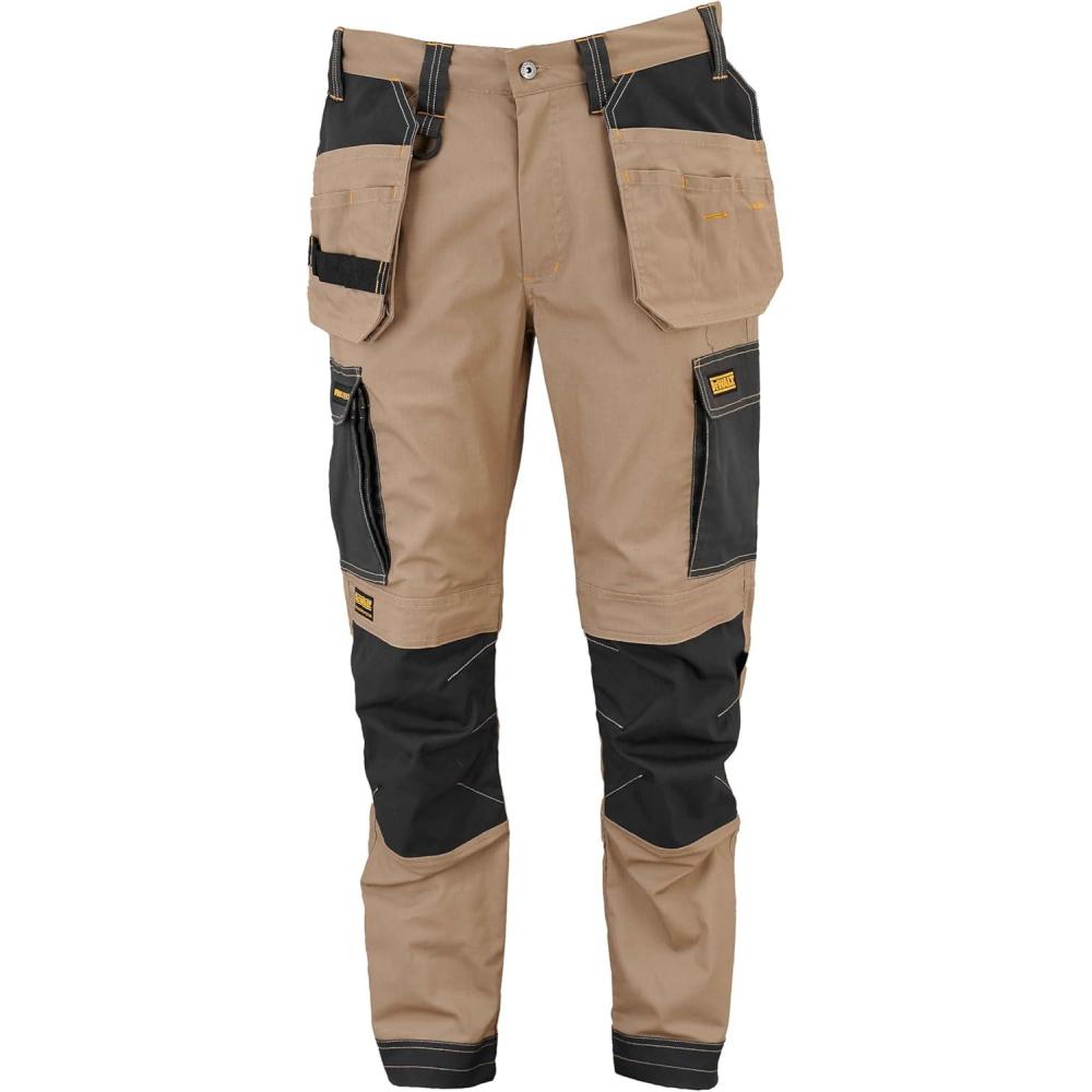 imageDEWALT Barstow Mens ProStretch Water Resistant Slim Fit Holster Pocket Utility Work PantsStone
