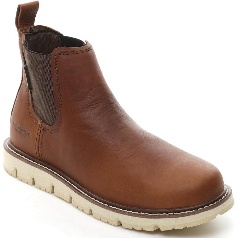 imageDEWALT Flex Albany 6 Mens Leather Soft Toe NonMetallic Water Resistant Chelsea Work BootNature