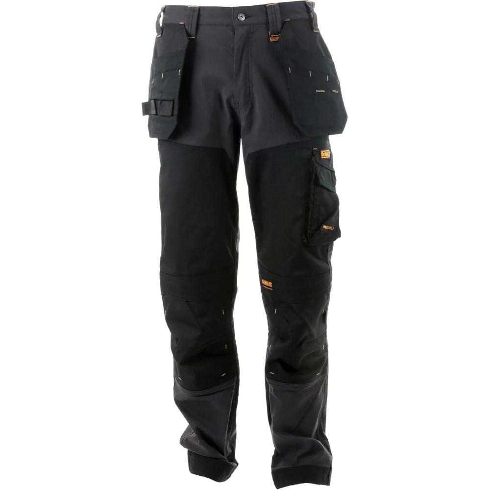 imageDEWALT Memphis Mens ProStretch Regular Fit Holster Pocket Utility Cargo Work PantsGreyBlack