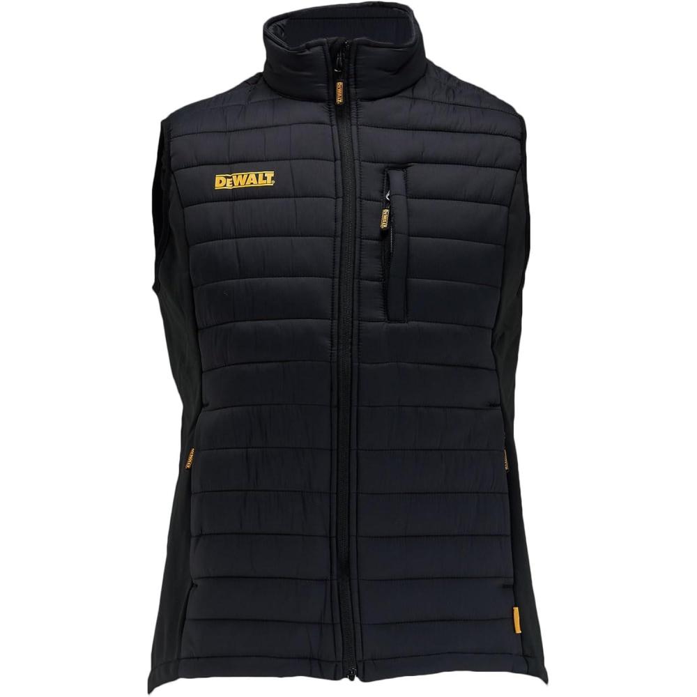 imageDEWALT Mens Hybrid Polyester with Stretch Insulated Regular Fit Work VestBlack