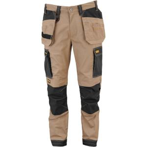 DEWALT Barstow Men’s Pro-Stretch, Water Resistant, Slim Fit, Holster Pocket, Utility Work Pants(Stone)