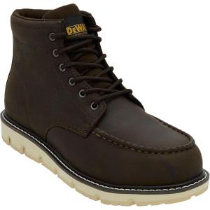 DEWALT Forge Moc Toe, FLEX Outsole, Leather, Steel Toe, Safety Work Boots For Men(Seal Brown)