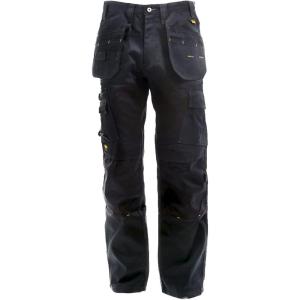 DEWALT Protradesman Men’s Loose Fit, Holster Pocket, Cottonpoly Stretch Work Pants(Black)