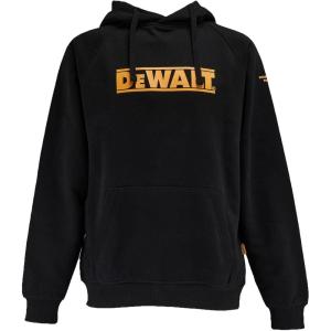 DEWALT Rexburg Men’s Water Resistant, Cottonpoly, Heavy Duty, Work Hoodie(Black)