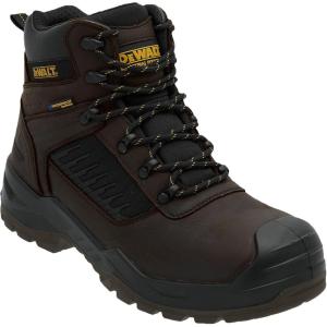 DEWALT Reynolds Men’s Waterproof, Leather, Steel Toe, Safety Work Boot(Seal Brown)