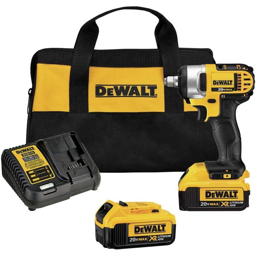 imageDEWALT 20V MAX Cordless Impact Wrench Kit with Hog Ring 12Inch DCF880HM2 YellowImpact Wrench Kit Only