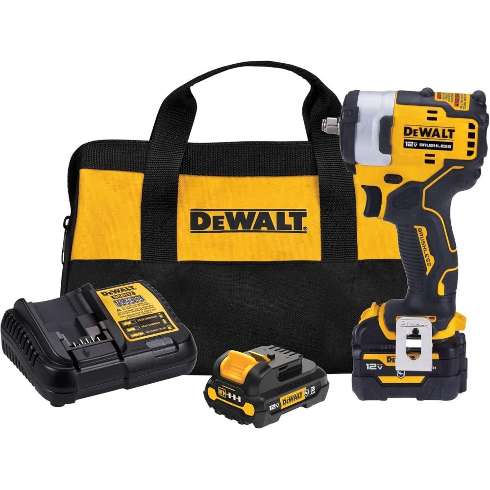imageDEWALT DCF903GJ1G1 XTREME 12V MAX Brushless 38 in Cordless Impact Wrench Kit