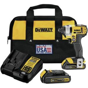 DEWALT – DEWDCF885C2 20V MAX Cordless Drill Impact Driver Kit, 1/4-Inch (DCF885C2) yellow/black(Impact Driver Kit Only)