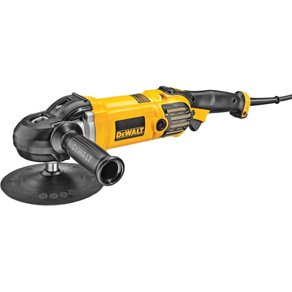 imageDEWALT Buffer Polisher 7in9in 12 amp Variable Speed Dial 03500 RPMs Soft Start Corded Car Buffer DWP849X