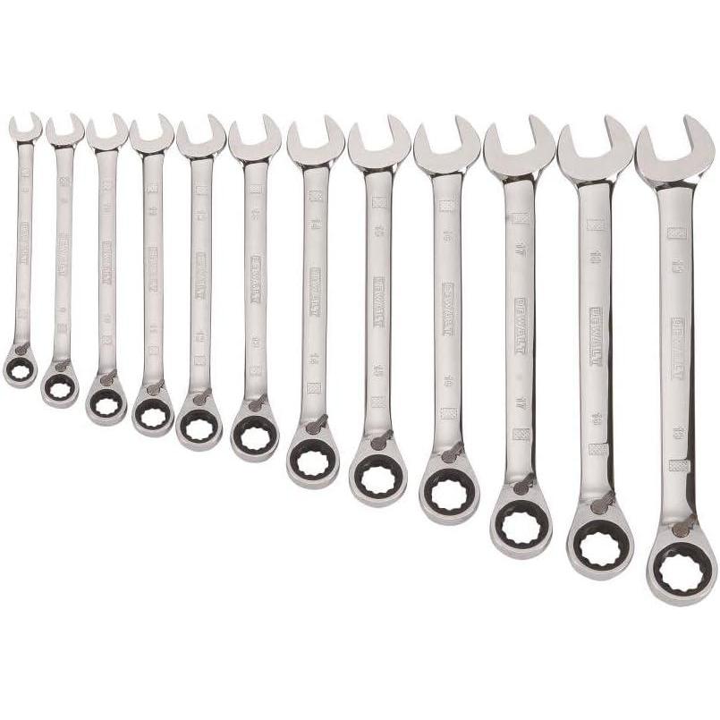 imageDEWALT Ratcheting Wrench Set MM 12Piece DWMT19230Metric  12 piece