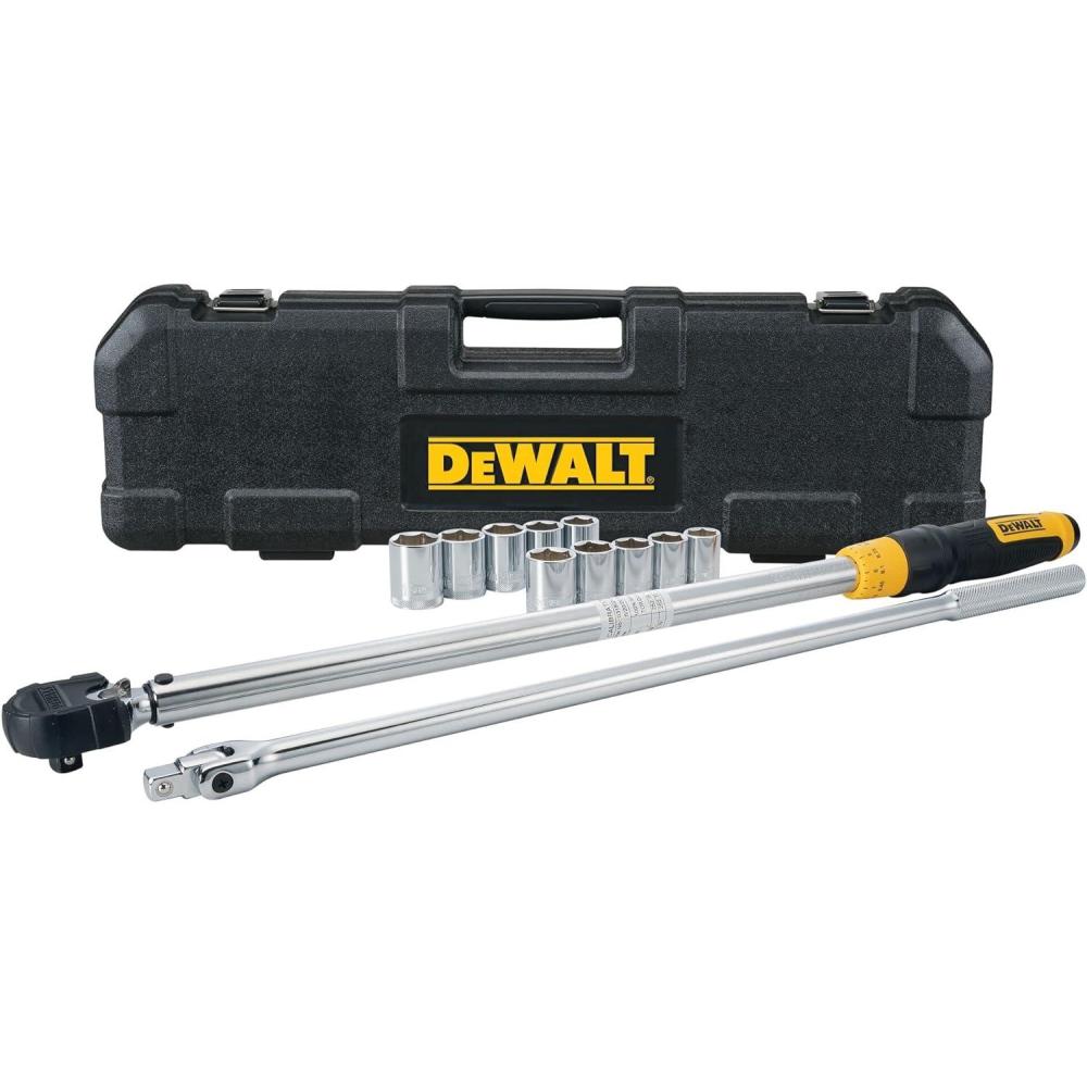 imageDEWALT Torque Wrench Tool Set Tire Change Kit 50250 FTLB 12 Piece with Storage Case DWMT45012