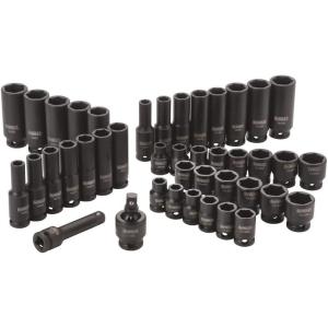DEWALT Impact Socket Set, Combination, SAE/MM, 3/8-Inch Drive, 42-Piece (DWMT19248)(3/8″ Drive)
