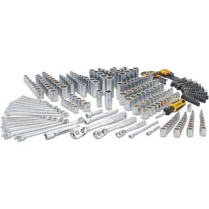 DEWALT Mechanics Tool Set, 1/4″, 3/8″, 1/2″ Drive Tools, Sockets and Ratchets, 200 Piece (DWMT45007)(341 Piece Set)