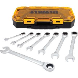 DEWALT Ratcheting Wrench Set, Metric, 8-Piece (DWMT74734)(SAE)