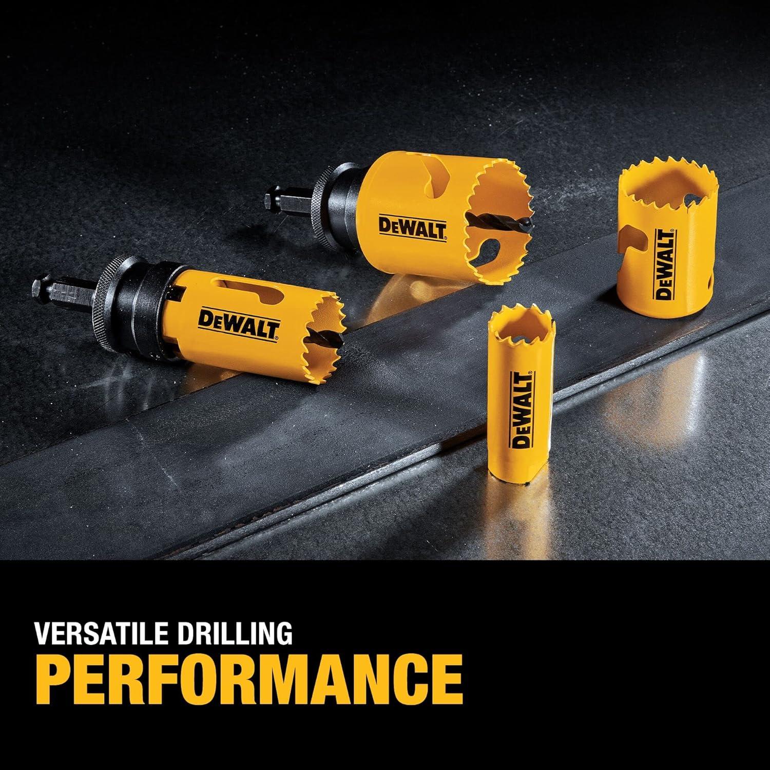 imageDEWALT Hole Saw Kit Standard Electricians Set BiMetal D180002 Yellow