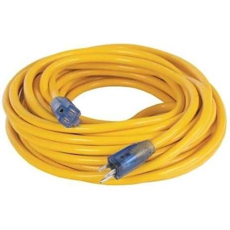 imageDEWALT 100 Foot 103 SJTW Lighted Extension Cord  Heavy Duty Outdoor Waterproof Weatherproof Heat amp Corrosion Resistant Industrial Strength Light Up Prong Outlet Plug Power Cord50 ft