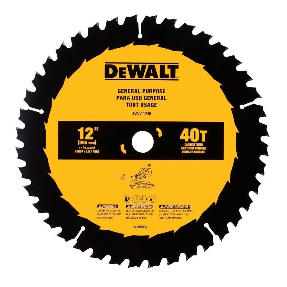 imageDEWALT 12 in 40T General Purpose Saw Blade DWA11240One Size