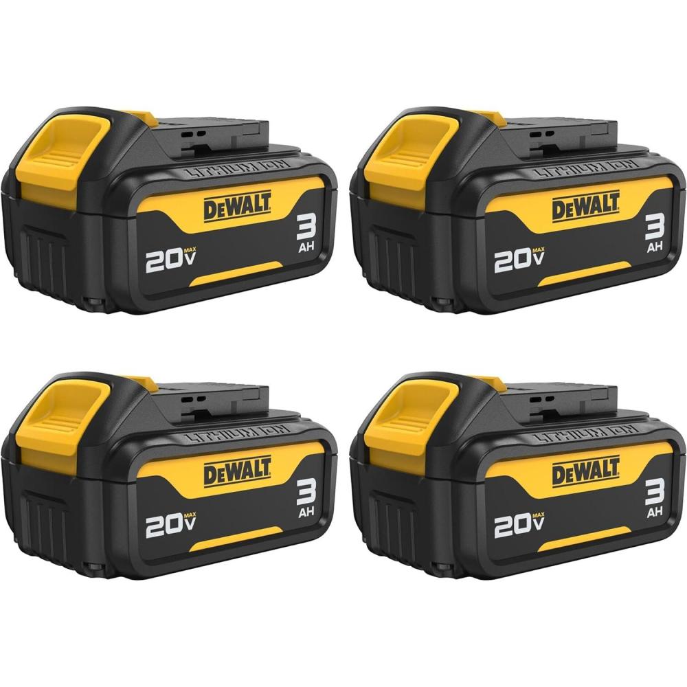 imageDEWALT 20V MAX Battery with LED Charge Indicator 3 Amp Hour 4 Pack DCB200420V MAX
