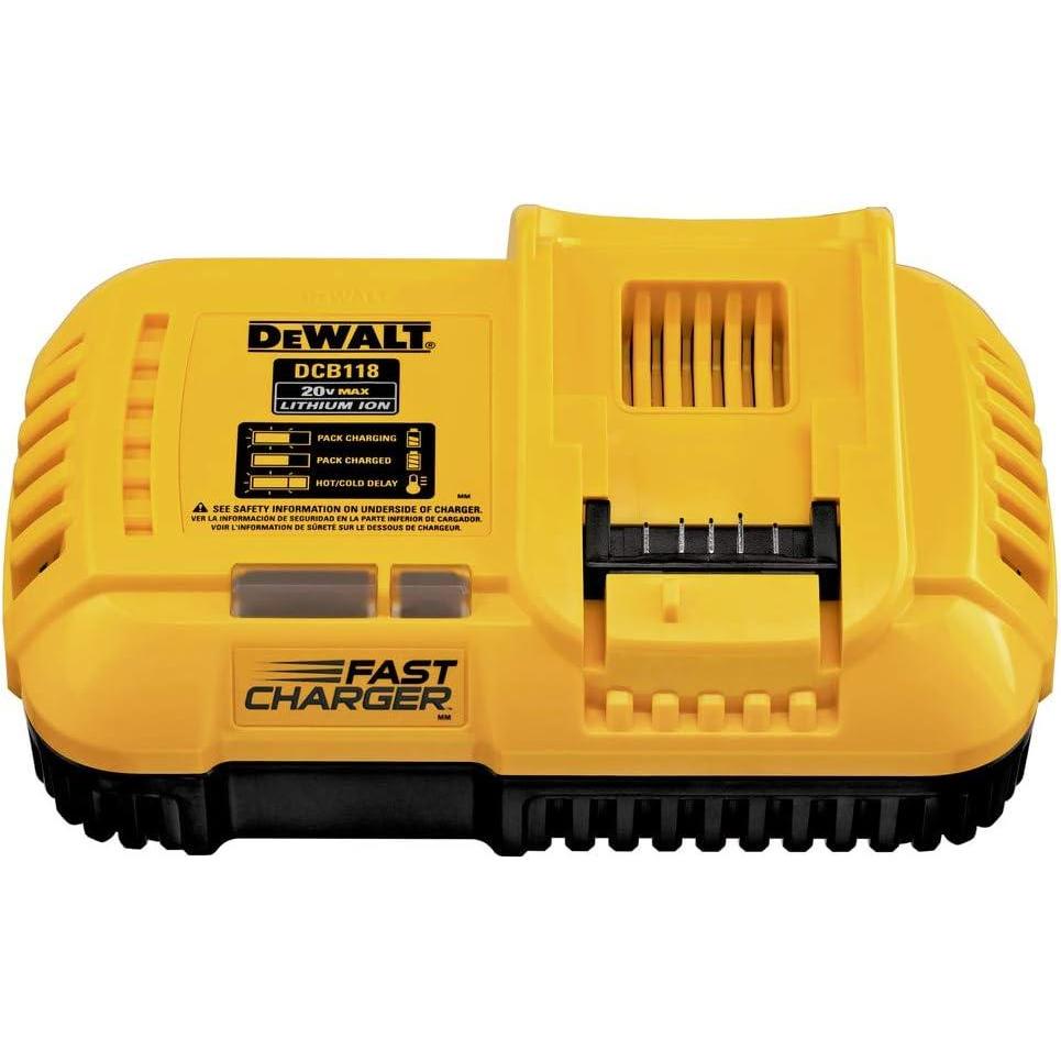 imageDEWALT 20V MAXFLEXVOLT LithiumIon Fan Cooled Rapid Battery Charger DCB118Classic
