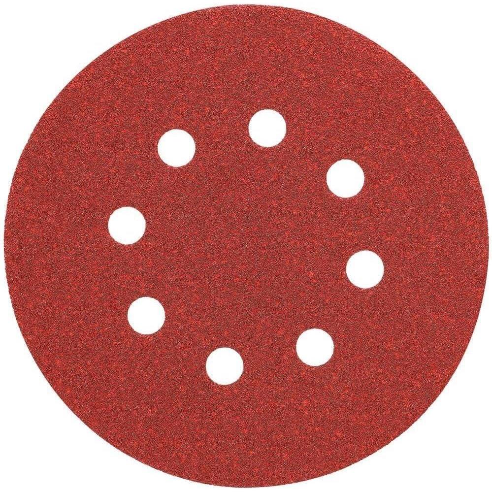 imageDEWALT DW4309 5Inch 8 Hole 80 Grit Hook and LoopRandom Orbit Sandpaper 25Pack220G  25Pack