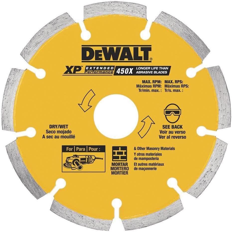 imageDEWALT DW4710 4Inch Tuck Point Diamond Saw Blade with 58Inch or 78Inch Arbor