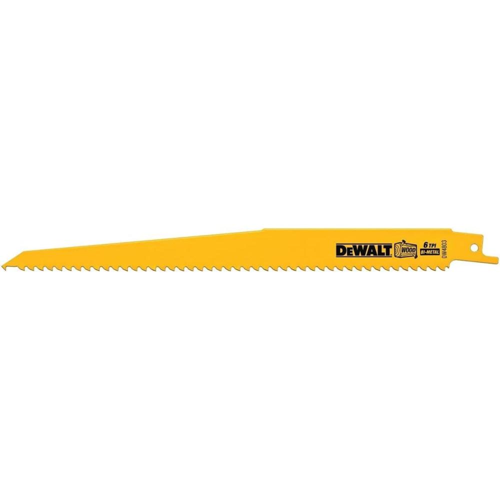 imageDEWALT DW4803B 9Inch 6TPI TaperBack BiMetal Reciprocating Saw Blade 100Pack5pack